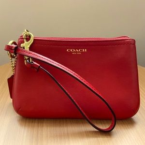 COACH Wristlet (Small Red)